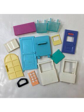 Fisher-Price Dollhouse Sweet Streets Replacement Parts  Doors Windows Beds